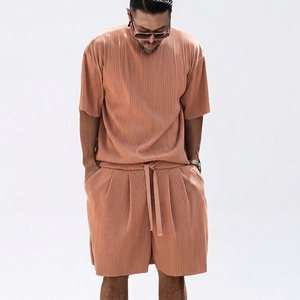 Ensemble de shorts décontractés d'été pour hommes Polo Bulk Made, t-shirt à manches courtes et shorts, ensemble de survêtement uni, vêtements de marque pour hommes, ensemble 2 pièces - Product Image 3