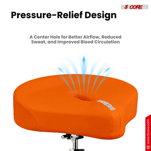 Soporte de batería de 5 piezas DT AH ORG naranja con asiento acolchado giratorio y ajustable de cuero sintético para práctica y escenario - Product Image 2
