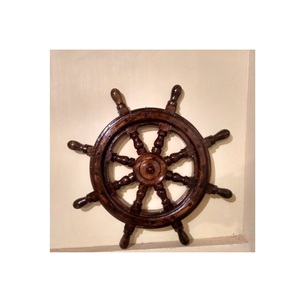 Wooden <b>Ship</b> <b>Wheel</b> Marine Compass Legacy Companion Developed to Celebrate Ocean Heritage through Decorative Wall Styling - Product Image 6