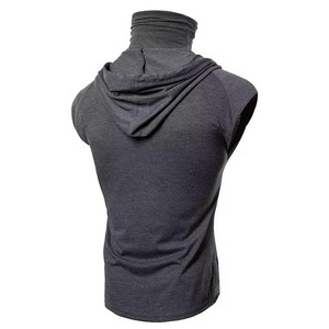 2026 <b>Men's</b> <b>Pink</b> Sleeveless Hooded Solid Color Knitted Casual Top Regular Fit <b>Hoodie</b> Available For Online Sale Now In Low Price - Product Image 6