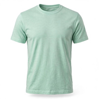 T-shirt en tricot à manches courtes pour homme, col rond, 100% coton, coupe classique, couleur unie, écologique, BD