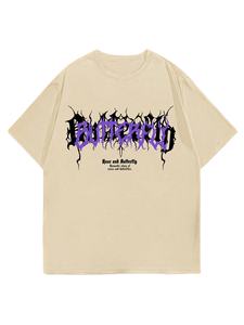 Camiseta con diseño de cita y logotipo personalizado tejido de gran tamaño con cuello en V de poliéster/algodón de secado rápido-Opciones de personalización fáciles de usar - Product Image 6