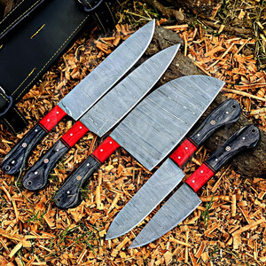 ชุดมีดทำครัวระดับมืออาชีพ AUS10 มีดทำครัวญี่ปุ่นทำมือ ชุดมีดซันโตะกุ นาคิริ มีดมคุรุติ ด้ามไม้ - Product Image 4