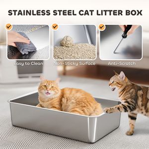 Paletta per Lettiera Gatti per Facile Pulizia - Design Quadrato in Acciaio Inossidabile - Product Image 3