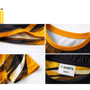 Camisetas de Hombre Samavia de Manga Corta de Poliéster Estampadas, Impresión por Sublimación, Diseño Personalizado, Proveedor a Bajo Precio - Product Image 4
