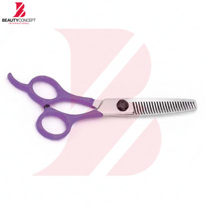 Tijeras de Entresacar Profesionales con Mango de Plástico Morado, Tijeras de Peluquería de Acero Inoxidable, Herramientas de Texturización del Cabello para Salón - Product Image 5
