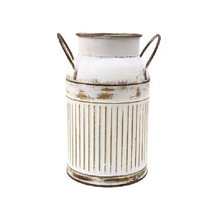 High Arrival Traditional Design <b>Galvanized</b> Metal Milk Can with Handle Eco-Friendly & Customizable Size Shape Color - Product Image 1