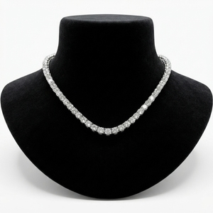 สร้อยคอทองคำแท้ 14k ประดับเพชร ดีไซน์หรูหรา สำหรับผู้หญิง ระดับพรีเมียม พร้อมใบรับรอง IGI เหมาะสำหรับงานแต่งงาน งานเลี้ยง และเป็นของขวัญสุดหรู - Product Image 1