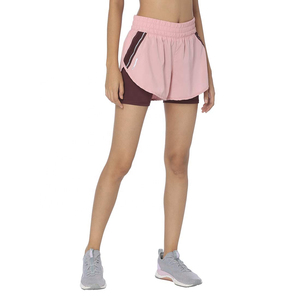 Shorts de sport et yoga OEM pour femme, sans couture, taille haute, effet push-up, respirants, séchage rapide, en tissu et nylon - Product Image 1