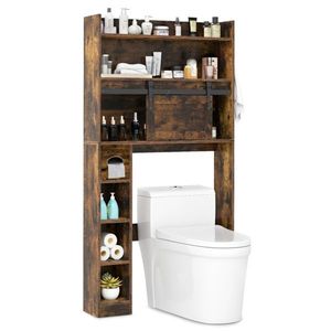Brown Toilet Storage Cabinet for Bathroom Furniture - Product Image 1