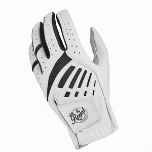 Gants de golf Grace White personnalisables en cuir souple pour hommes, ensemble unisexe avec logo personnalisé, style et couleur au choix - Product Image 1