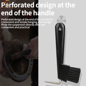 Cepillo multifuncional para limpieza de pezuñas de caballo, raspador de pezuñas, cepillo con gancho para caballo, suministros de establo personalizables - Product Image 5