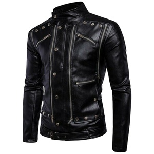 Chaquetas de cuero Hombres Chaquetas de cuero genuino Chaqueta de cuero OEM transpirable para hombres en diferentes estilos y diseños 2026 - Product Image 2
