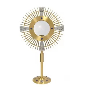 Espejo monstrario de latón con detalles, precio mayorista, decorativo de sobremesa para uso en iglesias católicas y bodas - Product Image 1