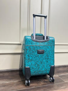 Nouvel arrivage de sacs à bagages multi-usages sacs à roulettes faits à la main sculpture cuir unisexe grande taille multi-usages cheveux sur des valises cachées - Product Image 4