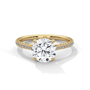แหวนเพชรทองคำ 14K เพชรเพาะเลี้ยงในห้องปฏิบัติการ แหวนทองคำแท้ 18K สำหรับผู้หญิง สไตล์คลาสสิก รับรองโดย IGI แหวนหมั้น แหวนครบรอบ - Product Image 2