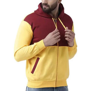 Premium Quality Breathable Casual Winter Wear Regular Fit Puff Printed Front Oversized Hooded Zip-Up Sweatshirt Unisex Solid Co - Product Image 4