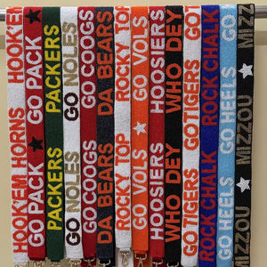 สายกระเป๋าปักลูกปัดโลโก้แบบกำหนดเองสำหรับกระเป๋าถือแฟชั่น กระเป๋าโท้ท และกระเป๋าถือ อุปกรณ์และอะไหล่กระเป๋า สายกระเป๋าประดับลูกปัด - Product Image 1