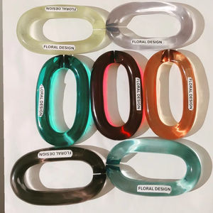 Decoración del hogar: Eslabones de cadena de resina personalizables de gran tamaño y colores claros, eslabones grandes de resina multicolor disponibles. - Product Image 1