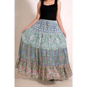 Bohemian Cotton Patchwork Maxi <b>Skirt</b>, Women's Handmade Festival <b>Skirt</b>, Ethnic <b>Summer</b> Wear <b>Skirt</b> - Product Image 4