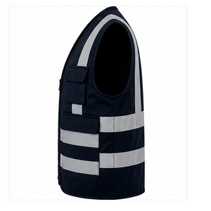 Lightweight Safety <b>Vest</b> Reflective High Visibility Workwear <b>Mens</b> Custom Manufacturer Wholesale Supplier Protective Uniform - Product Image 3