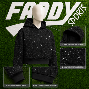 เสื้อฮู้ดดี้สีดำทรงโอเวอร์ไซส์ สไตล์สตรีทแวร์ มีกระเป๋าจิงโจ้ ผ้าฟลีซหนานุ่ม ใส่ได้ทั้งชายและหญิง แฟชั่นเสื้อผ้าสั่งทำพิเศษ - Product Image 5