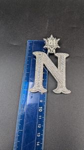 Pendentif de luxe en argent 925 avec lettre N en moissanite, fleur en diamant sur le dessus, taille brillant rond, micro-incrustation, cadeau unisexe - Product Image 6
