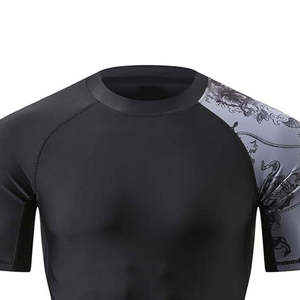 Rashguard personnalisé pour homme, respirant, à séchage rapide, manches courtes, pour la natation, le BJJ, le MMA, avec logo personnalisé - Product Image 5