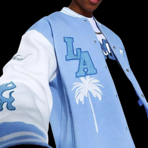 Chaquetas Varsity Holgadas de Diseño Moderno con Parches de Chenilla, Chaquetas Bomber Universitarias con Letras, Chaquetas de Béisbol para Hombre, Chaqueta Varsity Masculina - Product Image 6