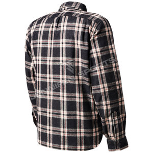 Camisa de franela de lana para motociclistas, personalizada para hombre y mujer, con protección de hombros de nivel 2 CE, forro de aramida y cremallera, para protección urbana. - Product Image 3