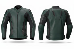 2026 New Latest Design Leather Motorcycle Jacket with Protective Armor Full Zip Closure and Mesh Panels for Bike Riders Jacket - Product Image 2