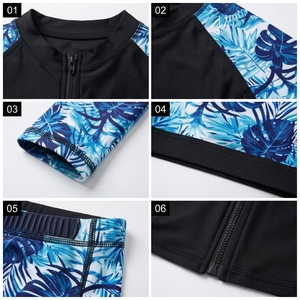 <b>Women's</b> Rashguard Set Long Sleeve UPF50 Sun Protection Top <b>Shorts</b> <b>Swimming</b> Beachwear Compression Shirt Front Logo Eco-Friendly - Product Image 3