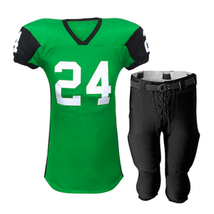 Custom Unisex American Football Jersey V-Neck Short Sleeve Sublimated 100% Polyester Moisture Wicking White Navy Trim Number 24 - Product Image 6