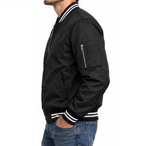 Chaqueta Bomber para Uso Diario, Marca Privada, Fabricación al por Mayor, Estilo Cortavientos, Cierre de Cremallera, Proveedor, Inventario, Revendedores, Adquisición - Product Image 2