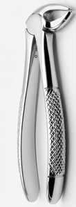 Forceps d'extraction dentaire pédiatrique, petite taille, bec étroit, poignée texturée pour molaires inférieures, acier inoxydable - Product Image 5