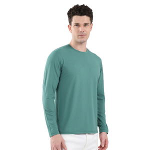 Camiseta de Manga Larga de Alta Calidad, 100% Algodón, Lisa, a la Moda, Antiarrugas, para Hombre - Product Image 3