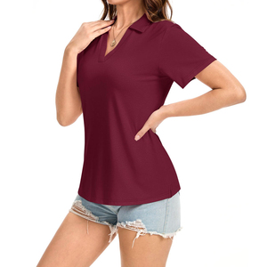 Polos Personalizados para Mujer, Nuevo Diseño, Transpirables, de Algodón, de Secado Rápido, Ropa Casual con Logotipo Frontal, Diseño Sólido - Product Image 2