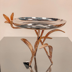 Stainless Steel Aluminum Leaf Branch Decor <b>Cake</b> <b>Stand</b> and Platter Exclusive Quality Multi Purpose Decorative Metal <b>Cake</b> <b>Stand</b> - Product Image 1