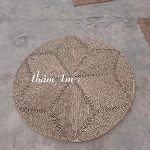 Juego de manteles individuales y posavasos de junco marino con diseño de trenza natural, material: jacinto seco para mesa de café; origen: Vietnam, elaborado artesanalmente. - Product Image 3