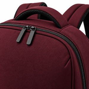 Mochila Moderna para Portátil, Color Granate, con Patrón Geométrico, Gran Capacidad, Transpirable, Unisex, con Cierre de Cremallera y Bolsillos Laterales, de Nailon - Product Image 3