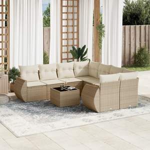 Conjunto de Sofás de Jardín Color Beige - Product Image 1