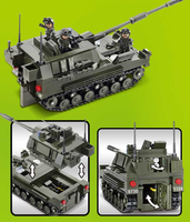 Jouet de construction OXFORD Cobra Team Artillery Brigade, véhicule militaire de tir, assemblage, construction DIY, plastique ABS, à partir de 7 ans