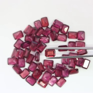 Pierre précieuse grenat naturel taillée en octogone, prix de gros, en vrac, 5MM 7MM, pierre de grenat calibrée et facettée pour la fabrication de bijoux - Product Image 2