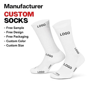 High Quality Spandex <b>Polyester</b> Cotton Fabric Basketball Sports <b>Socks</b> Customized Logo OEM Design Your Own Fancy Novelty Jacquard - Product Image 4