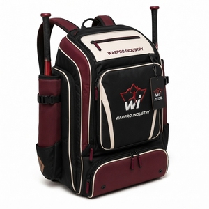 Sac de baseball, sac à dos de sport haut de gamme avec de grands compartiments de rangement pour équipement de baseball, crampons, gants, casque - Product Image 4