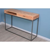 Table console Vandana Royal Matter avec rangement en métal et bois