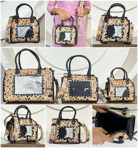 Premium Hot Selling Real Hairon Cowhide Leather Speedy Duffel Bag Women Western Style <b>Tooled</b> Mini Crossbody Travel Handbag Purse - Product Image 3
