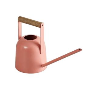 Regadera Moderna Rosa con Mango de Madera y Boquilla Larga, Diseño Elegante para Plantas de Interior y Exterior, Duradera y Funcional - Product Image 1