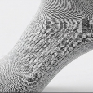 Crew <b>Socks</b> Solid Gray 100% Cotton Breathable Knitted Regular Fit Adult Daily Wear Spring Season - Product Image 5