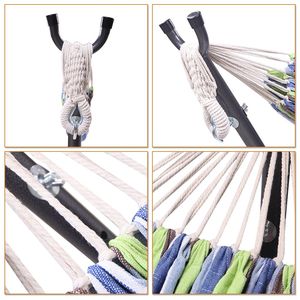 เปลญวนผ้าสองชั้นแบบพกพาสีเขียวทันสมัยพร้อมโครงโลหะและดีไซน์กันน้ำ - Product Image 3